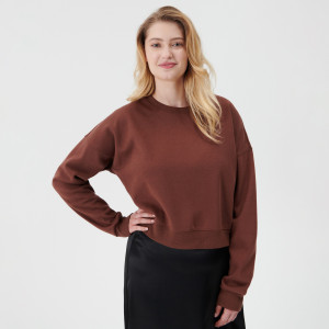 Sinsay - Bluza basic - Brązowy - damski - 6311J-89X