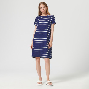 Sinsay - Sukienka mini w paski - Granatowy - damski - 6326U-59X