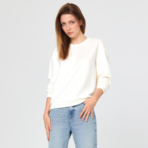 Sinsay - Sweatshirt - Elfenbein - damen - 6343J-01X