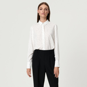 Sinsay - Koszula regular fit - Biały - damski - 6421X-00X