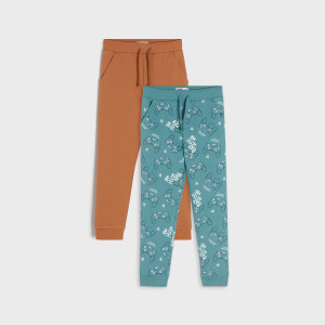 Sinsay - Spodnie dresowe jogger 2 pack - Brązowy - chłopiec - 6442X-88X