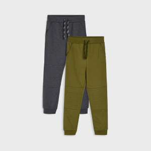 Sinsay - Spodnie dresowe jogger 2 pack - Szary - chłopiec - 6443X-90M