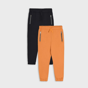 Sinsay - Spodnie dresowe jogger 2 pack - Pomarańczowy - chłopiec - 6444X-28X
