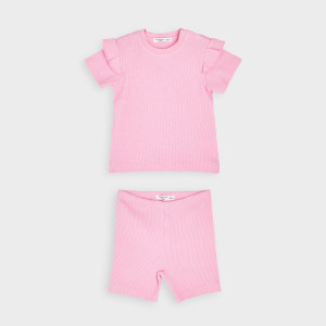 Sinsay - Komplet niemowlęcy - Różowy - dziewczynka - 6515R-42X
