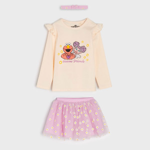 Sinsay - Komplet Ulica Sezamkowa - Różowy - dziewczynka - 6520R-35X