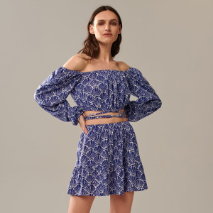 Sinsay - Spódnica mini rozkloszowana - Wielobarwny - damski - 6529T-MLC