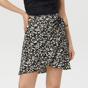 Sinsay - Spódnica mini w kwiaty - Wielobarwny - damski - 6539T-MLC