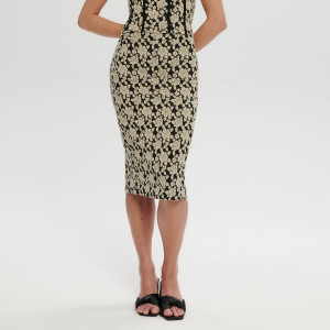 Sinsay - Spódnica midi - Czarny - damski - 6542T-99X