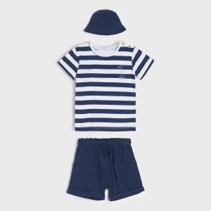 Sinsay - Komplet niemowlęcy - Granatowy - chłopiec - 6545R-59X