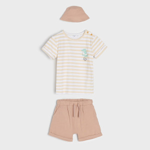 Sinsay - Komplet niemowlęcy - Brązowy - chłopiec - 6546R-89X