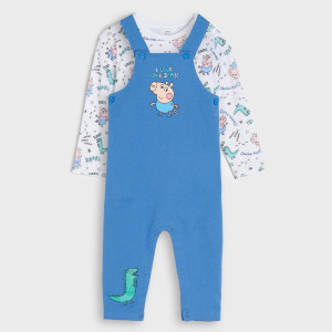 Sinsay - Komplet niemowlęcy Świnka Peppa - Biały - chłopiec - 6560R-00X