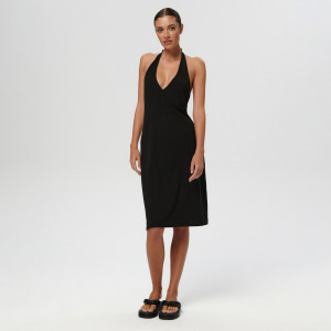 Sinsay - Rochie mini cu șnur decorativ - Negru - Femei - 6565T-99X