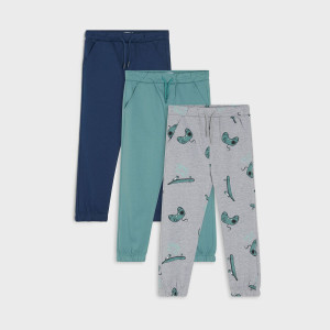 Sinsay - Spodnie dresowe jogger 3 pack - Wielobarwny - chłopiec - 6567X-MLC