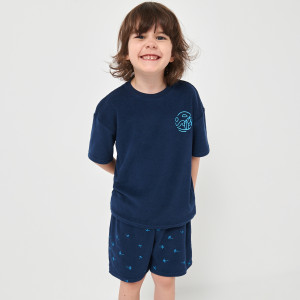 Sinsay - Komplet: koszulka i szorty - Granatowy - chłopiec - 6579R-59X