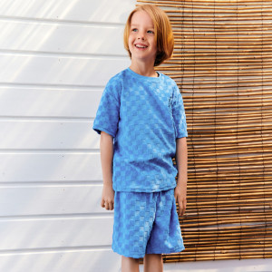 Sinsay - Compleu cu tricou și pantaloni scurți - Albastru - Băieței - 6584R-54X