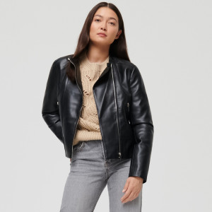 Sinsay - Chaqueta de polipiel - Negro - Mujeres - 6590J-99X