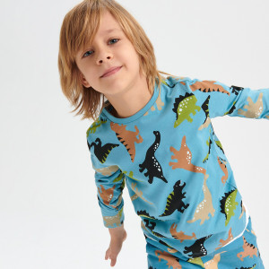 Sinsay - Koszulka z nadrukiem - Niebieski - chłopiec - 6592X-55X