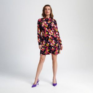 Sinsay - Sukienka mini w kwiaty - Wielobarwny - damski - 6595T-MLC