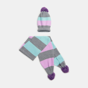 Sinsay - Komplet: czapka i szalik - Wielobarwny - dziewczynka - 6596C-MLC