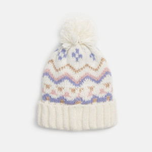 Sinsay - Czapka z pomponem - Kremowy - dziewczynka - 6598C-01X