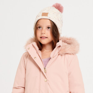 Sinsay - Czapka z pomopnem - Kremowy - dziewczynka - 6600C-01X