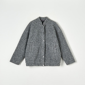 Sinsay - Kurtka z imitacji baranka - Szary - damski - 6632J-90M