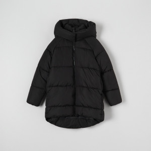 Sinsay - Kurtka pikowana z kapturem - Czarny - damski - 6639J-99X