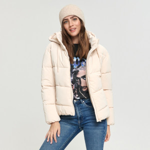 Sinsay - Kurtka puchowa - Różowy - damski - 6640J-03X