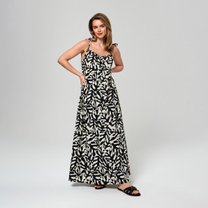 Sinsay - Sukienka maxi ze wzorem - Wielobarwny - damski - 6654T-MLC