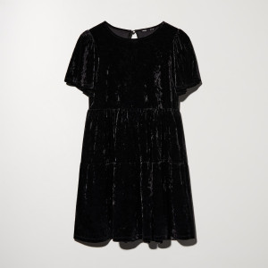 Sinsay - Sukienka mini z marszczeniami - Czarny - damski - 6663T-99X