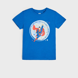 Sinsay - Koszulka Superman - Niebieski - chłopiec - 6702M-55X