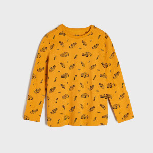 Sinsay - Koszulka z nadrukiem - Żółty - chłopiec - 6718M-18X