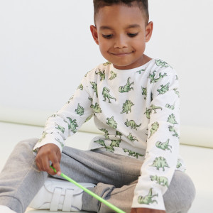 Sinsay - Koszulka z nadrukiem - Kremowy - chłopiec - 6719M-01X