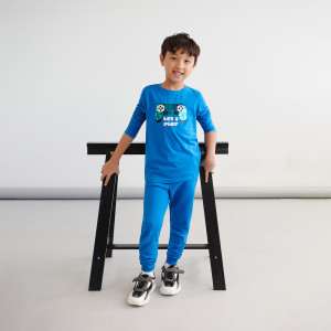 Sinsay - Koszulka z cekinami - Niebieski - chłopiec - 6730M-55X