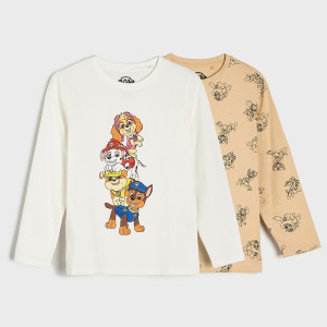 Sinsay - Koszulki Psi Patrol 2 pack - Kremowy - chłopiec - 6733M-01X