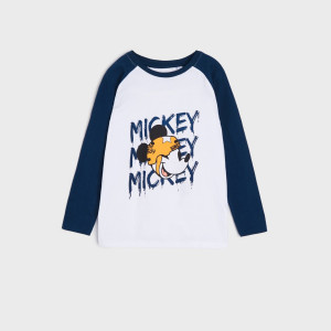 Sinsay - Μακρυμάνικη μπλούζα Mickey Mouse - Λευκο - Αγόρι - 6744M-00X