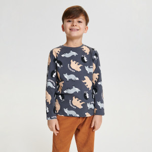 Sinsay - Koszulka z nadrukiem - Zielony - chłopiec - 6751X-96X