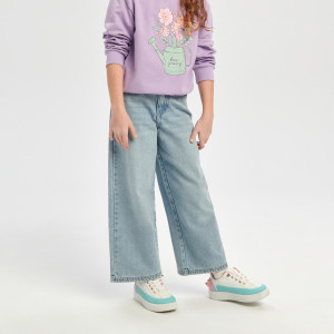 Sinsay - Jeansy wide leg - Niebieski - dziewczynka - 6797Z-52J