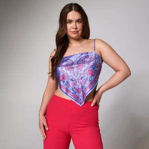 Sinsay - Crop top con detalle para atar - Multicolor - Mujeres - 6808J-MLC