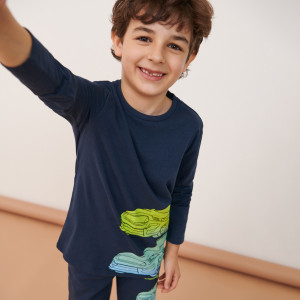 Sinsay - Komplet: koszulka i spodnie - Granatowy - chłopiec - 6816M-59X