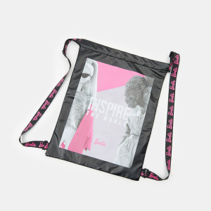 Sinsay - Plecak worek Barbie - Czarny - dziewczynka - 6822R-99X