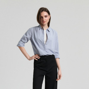Sinsay - Hemdbluse - Blau - damen - 6836J-05X