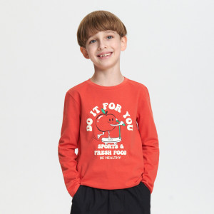 Sinsay - Koszulka z nadrukiem - Pomarańczowy - chłopiec - 6840Y-32X