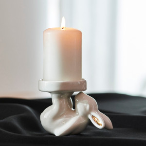 Sinsay - Świecznik - Biały - uniseks - 6850Z-00X