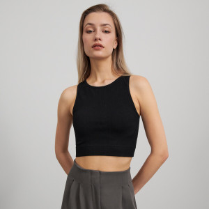 Sinsay - Top - Czarny - damski - 6907Y-99X