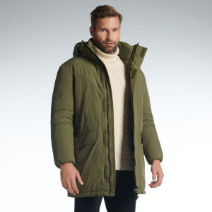 Sinsay - Kurtka z kapturem - Zielony - męski - 6930C-81X