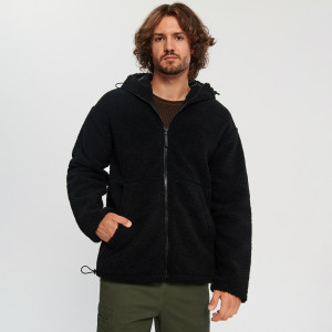 Sinsay - Kurtka sherpa - Czarny - męski - 6933C-99X