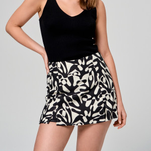 Sinsay - Szorty z lnem - Wielobarwny - damski - 6937J-MLC