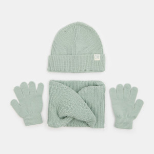 Sinsay - Komplet zimowy - Zielony - dziewczynka - 6968F-07X