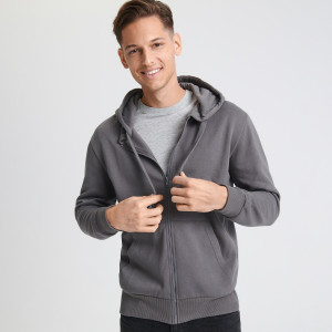 Sinsay - Bluza rozpinana basic - Jasny szary - męski - 6979D-09X